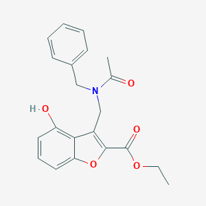 molecular formula C21H21NO5 B421241 Ethyl 3-[[acetyl(benzyl)amino]methyl]-4-hydroxy-1-benzofuran-2-carboxylate CAS No. 114333-52-7
