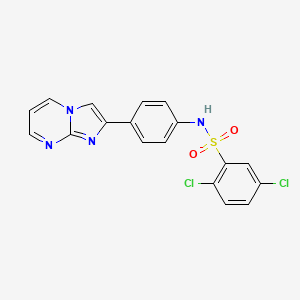 2,5-dichloro-N-(4-imidazo[1,2-a]pyrimidin-2-ylphenyl)benzenesulfonamide