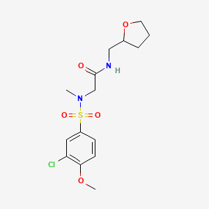 N~2~-[(3-chloro-4-methoxyphenyl)sulfonyl]-N~2~-methyl-N-(tetrahydrofuran-2-ylmethyl)glycinamide