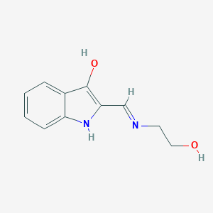 molecular formula C11H12N2O2 B421245 2-{[(2-hydroxyethyl)amino]methylene}-1,2-dihydro-3H-indol-3-one CAS No. 155406-47-6