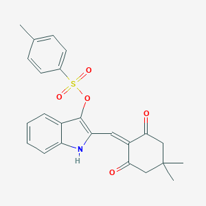 2-[(4,4-dimethyl-2,6-dioxocyclohexylidene)methyl]-1H-indol-3-yl 4-methylbenzenesulfonate