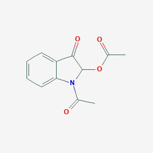 molecular formula C12H11NO4 B421247 1-acetyl-3-oxo-2,3-dihydro-1H-indol-2-yl acetate 
