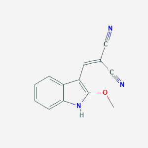 molecular formula C13H9N3O B421249 2-[(2-methoxy-1H-indol-3-yl)methylene]malononitrile 