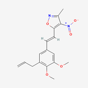 5-[(1E)-2-[3,4-DIMETHOXY-5-(PROP-2-EN-1-YL)PHENYL]ETHENYL]-3-METHYL-4-NITRO-1,2-OXAZOLE