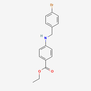 molecular formula C16H16BrNO2 B4212495 Ethyl 4-[(4-bromophenyl)methylamino]benzoate 