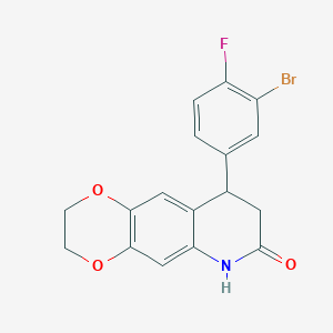 9-(3-bromo-4-fluorophenyl)-2,3,8,9-tetrahydro[1,4]dioxino[2,3-g]quinolin-7(6H)-one