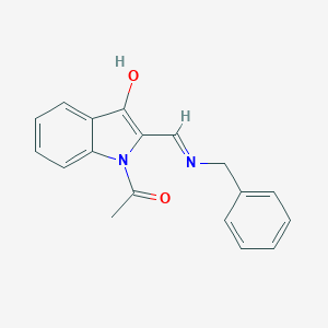 molecular formula C18H16N2O2 B421250 1-acetyl-2-[(benzylamino)methylene]-1,2-dihydro-3H-indol-3-one CAS No. 172372-05-3
