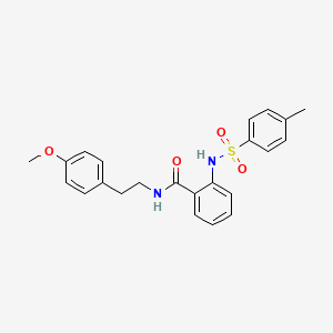 molecular formula C23H24N2O4S B4212503 N-[2-(4-methoxyphenyl)ethyl]-2-{[(4-methylphenyl)sulfonyl]amino}benzamide 