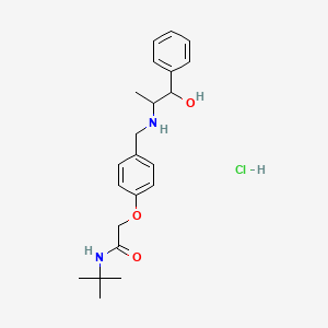 molecular formula C22H31ClN2O3 B4212518 N-tert-butyl-2-[4-[[(1-hydroxy-1-phenylpropan-2-yl)amino]methyl]phenoxy]acetamide;hydrochloride CAS No. 1049787-83-8