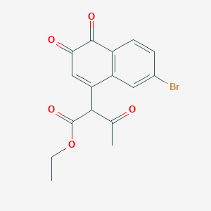 molecular formula C16H13BrO5 B421252 Ethyl 2-(7-bromo-3,4-dioxo-3,4-dihydro-1-naphthalenyl)-3-oxobutanoate 