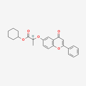 cyclohexyl 2-[(4-oxo-2-phenyl-4H-chromen-6-yl)oxy]propanoate