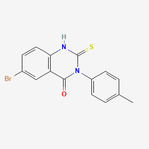 molecular formula C15H11BrN2OS B4212547 6-Bromo-2-thioxo-3-(p-tolyl)-2,3-dihydroquinazolin-4(1H)-one CAS No. 18009-10-4