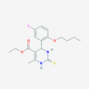 ethyl 4-(2-butoxy-5-iodophenyl)-6-methyl-2-thioxo-1,2,3,4-tetrahydro-5-pyrimidinecarboxylate