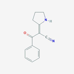 molecular formula C13H12N2O B421258 3-Oxo-3-phenyl-2-(2-pyrrolidinylidene)propanenitrile 