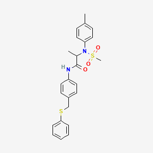 2-(4-methyl-N-methylsulfonylanilino)-N-[4-(phenylsulfanylmethyl)phenyl]propanamide