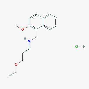 3-ethoxy-N-[(2-methoxynaphthalen-1-yl)methyl]propan-1-amine;hydrochloride