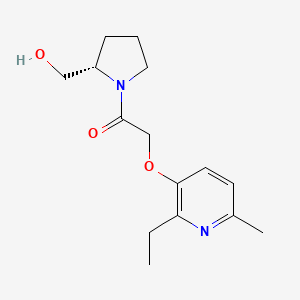 2-(2-ethyl-6-methylpyridin-3-yl)oxy-1-[(2S)-2-(hydroxymethyl)pyrrolidin-1-yl]ethanone