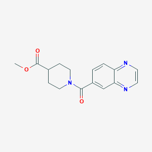 molecular formula C16H17N3O3 B4212604 Methyl 1-(quinoxalin-6-ylcarbonyl)piperidine-4-carboxylate 