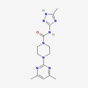 4-(4,6-dimethylpyrimidin-2-yl)-N-(5-methyl-4H-1,2,4-triazol-3-yl)piperazine-1-carboxamide