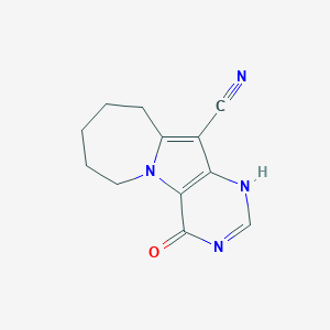 molecular formula C12H12N4O B421261 3-oxo-1,4,6-triazatricyclo[7.5.0.02,7]tetradeca-2(7),4,8-triene-8-carbonitrile 