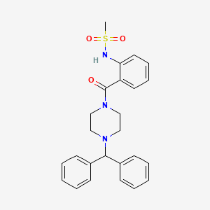 N-(2-{[4-(diphenylmethyl)-1-piperazinyl]carbonyl}phenyl)methanesulfonamide