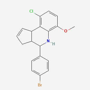 4-(4-bromophenyl)-9-chloro-6-methoxy-3a,4,5,9b-tetrahydro-3H-cyclopenta[c]quinoline