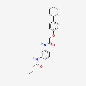 N-(3-{[2-(4-cyclohexylphenoxy)acetyl]amino}phenyl)pentanamide