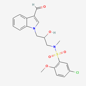 5-chloro-N-[3-(3-formylindol-1-yl)-2-hydroxypropyl]-2-methoxy-N-methylbenzenesulfonamide