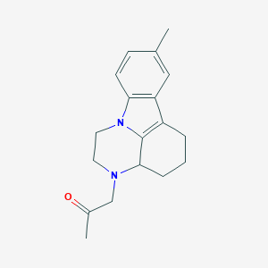 molecular formula C18H22N2O B421265 1-(8-methyl-1,2,3a,4,5,6-hexahydro-3H-pyrazino[3,2,1-jk]carbazol-3-yl)acetone CAS No. 102269-24-9