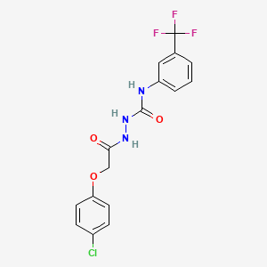 2-[(4-chlorophenoxy)acetyl]-N-[3-(trifluoromethyl)phenyl]hydrazinecarboxamide