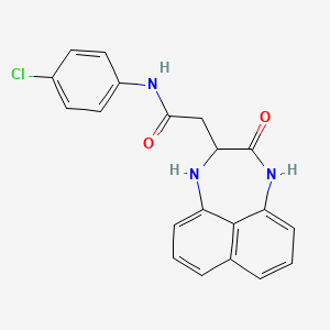 molecular formula C20H16ClN3O2 B4212664 N-(4-chlorophenyl)-2-(3-oxo-1,2,3,4-tetrahydronaphtho[1,8-ef][1,4]diazepin-2-yl)acetamide 