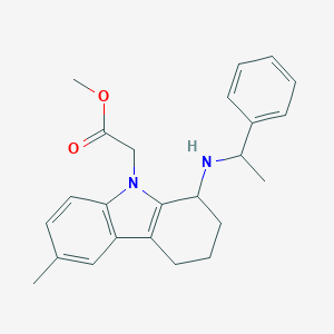 methyl {6-methyl-1-[(1-phenylethyl)amino]-1,2,3,4-tetrahydro-9H-carbazol-9-yl}acetate