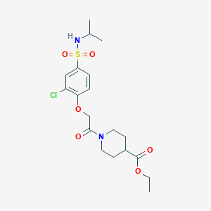 ethyl 1-({2-chloro-4-[(isopropylamino)sulfonyl]phenoxy}acetyl)-4-piperidinecarboxylate