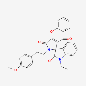 molecular formula C29H24N2O5 B4212689 1'-ethyl-2-[2-(4-methoxyphenyl)ethyl]-2H-spiro[chromeno[2,3-c]pyrrole-1,3'-indole]-2',3,9(1'H)-trione 