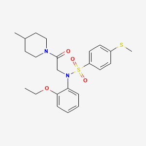 N-(2-ethoxyphenyl)-N-[2-(4-methyl-1-piperidinyl)-2-oxoethyl]-4-(methylthio)benzenesulfonamide