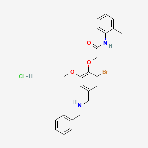 2-{4-[(benzylamino)methyl]-2-bromo-6-methoxyphenoxy}-N-(2-methylphenyl)acetamide hydrochloride