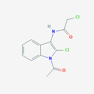 molecular formula C12H10Cl2N2O2 B421272 N-(1-乙酰基-2-氯-3-吲哚基)-2-氯乙酰胺 CAS No. 131172-51-5
