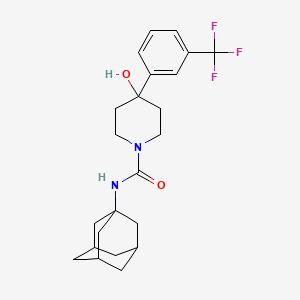 molecular formula C23H29F3N2O2 B4212722 4-hydroxy-N-(tricyclo[3.3.1.1~3,7~]dec-1-yl)-4-[3-(trifluoromethyl)phenyl]piperidine-1-carboxamide 