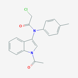 molecular formula C19H17ClN2O2 B421273 N-(1-acetylindol-3-yl)-2-chloro-N-(4-methylphenyl)acetamide CAS No. 182123-30-4