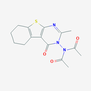 molecular formula C15H17N3O3S B421275 N-Acetyl-N-(2-methyl-4-oxo-5,6,7,8-tetrahydro[1]benzothieno[2,3-d]pyrimidin-3(4H)-yl)acetamide CAS No. 331255-79-9