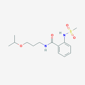 molecular formula C14H22N2O4S B4212769 N-(3-isopropoxypropyl)-2-[(methylsulfonyl)amino]benzamide 