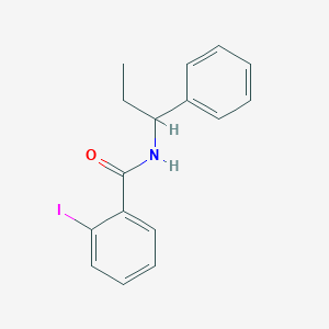 molecular formula C16H16INO B4212778 2-iodo-N-(1-phenylpropyl)benzamide 