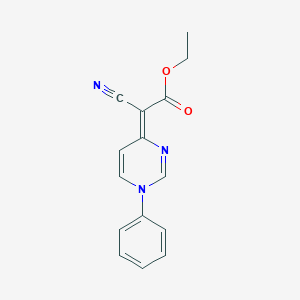 ethyl (2Z)-2-cyano-2-(1-phenylpyrimidin-4-ylidene)acetate