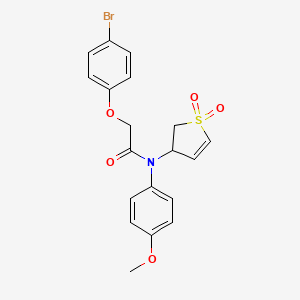 2-(4-bromophenoxy)-N-(1,1-dioxo-2,3-dihydrothiophen-3-yl)-N-(4-methoxyphenyl)acetamide