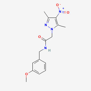 2-(3,5-dimethyl-4-nitro-1H-pyrazol-1-yl)-N-(3-methoxybenzyl)acetamide