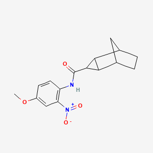 molecular formula C16H18N2O4 B4212815 N-(4-methoxy-2-nitrophenyl)tricyclo[3.2.1.02,4]octane-3-carboxamide 