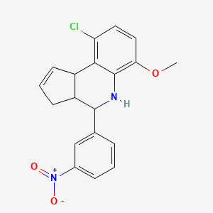 9-chloro-6-methoxy-4-(3-nitrophenyl)-3a,4,5,9b-tetrahydro-3H-cyclopenta[c]quinoline