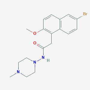 2-(6-bromo-2-methoxy-1-naphthyl)-N-(4-methyl-1-piperazinyl)acetamide