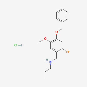 molecular formula C18H23BrClNO2 B4212858 N-[4-(benzyloxy)-2-bromo-5-methoxybenzyl]-1-propanamine hydrochloride 