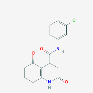 molecular formula C17H17ClN2O3 B4212861 N-(3-chloro-4-methylphenyl)-2,5-dioxo-1,2,3,4,5,6,7,8-octahydroquinoline-4-carboxamide 